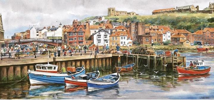 Actual product image Gibsons Panoramic jigsaw puzzle Whitby, Yorkshire 636 pieces (636 pieces)