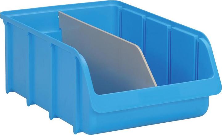 Hünersdorff Längstrennsteg für Sichtlagerboxen PP, grau, für Grösse 4