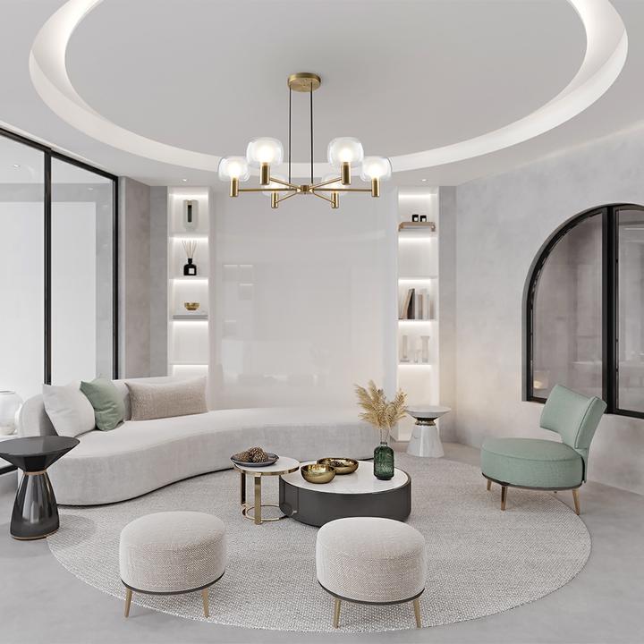 Produktbild Maytoni Vision Pendelleuchte, Hängeleuchte 6x E14 Gold-Farbe (E14)