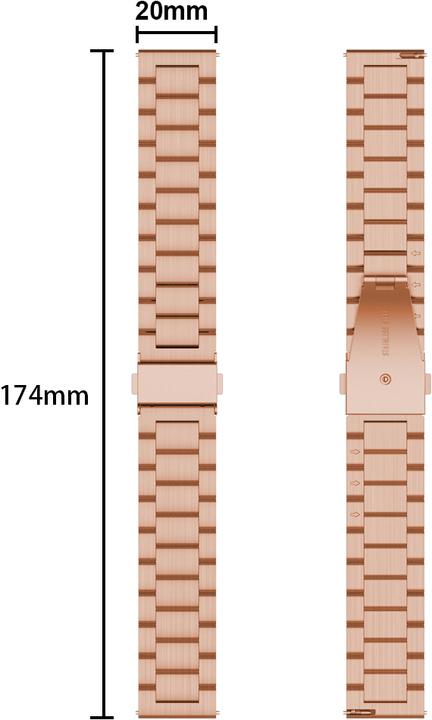 Actual product image Cadorabo Smartwatch bracelet (20 mm, Stainless steel)