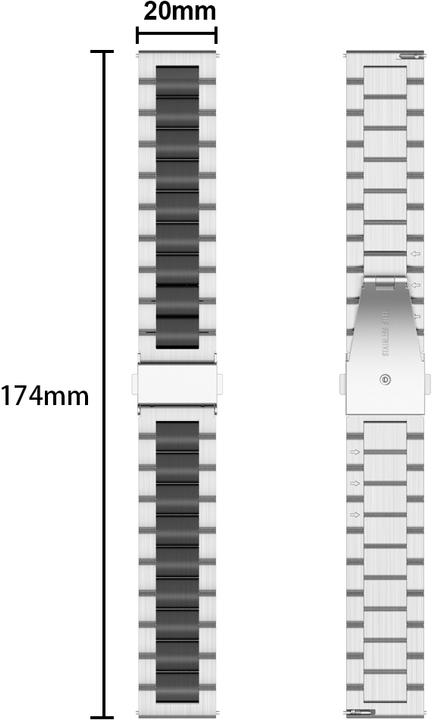 Immagine prodotto Cadorabo Bracciale per smartwatch (20 mm, Acciaio inossidabile)