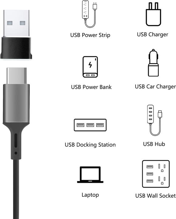 Produktbild Cadorabo USB C auf USB Adapter (USB-C)