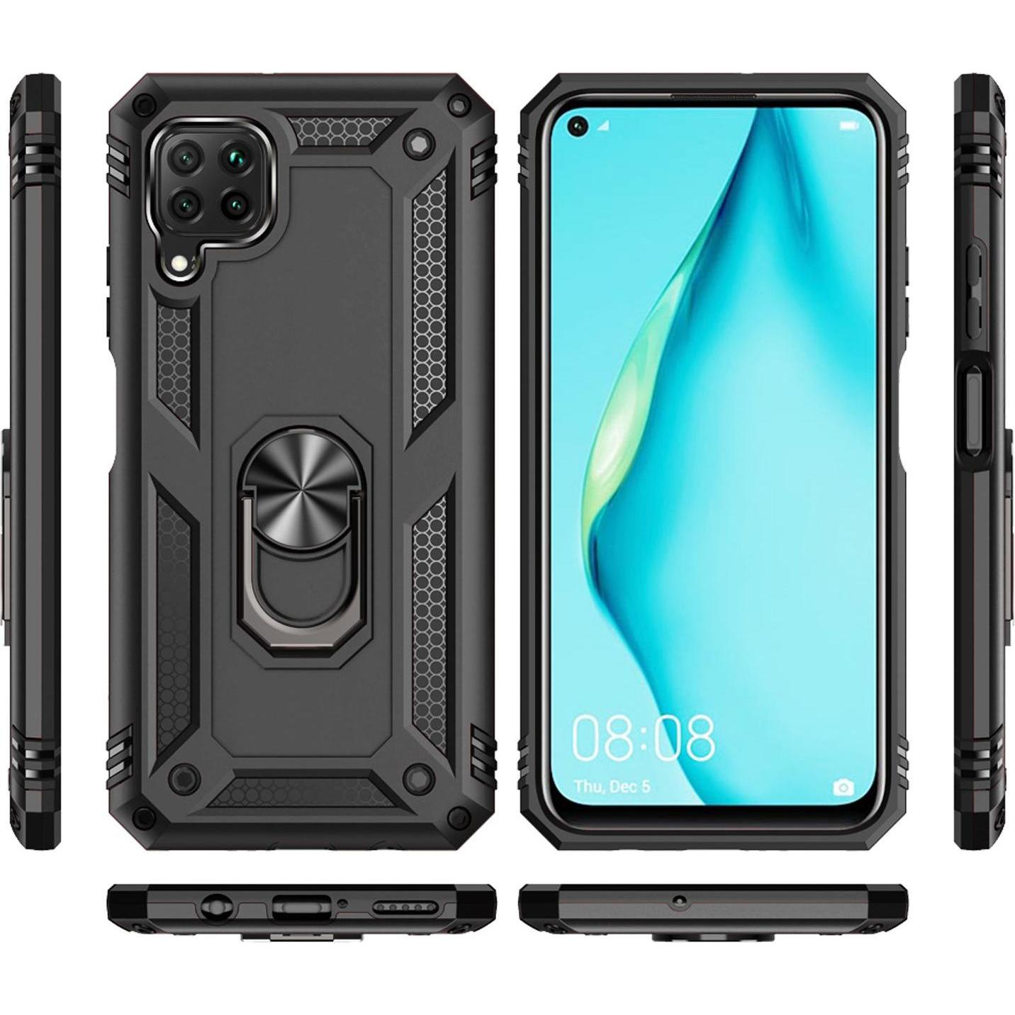 Thumbnail - Nalia Ring Handyhülle (Huawei P40 Lite), Smartphone Hülle, Schwarz
