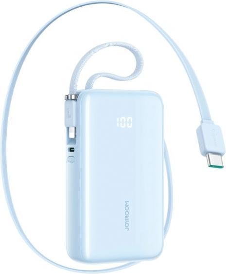 Produktbild Joyroom JR-PR2L 35W Mini Power Bank with Retractable Type-C Cable & Carrying USB-L Cable 10000mAh - Blue (10000 mAh, 35 W, 38.50 Wh)