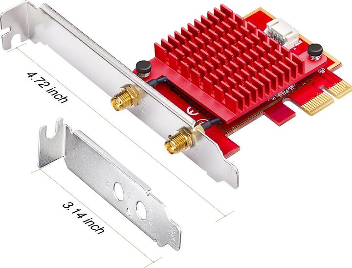 Produktbild Cudy WE3000S. Eingebaut. Übertragungstechnik: Kabellos, Hostschnittstelle: PCI Express, Schnittstelle: WL (Mini PCI Express)