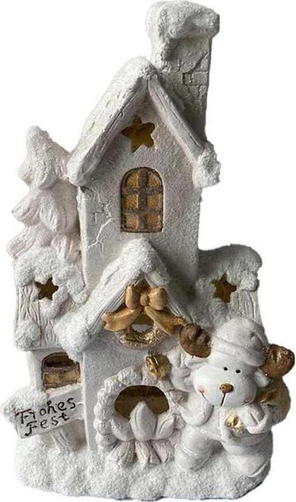 Immagine prodotto DKD Home Decor Weihnachtsschmuck Haus Weiss Verschneit 32 x 21 x 52 cm