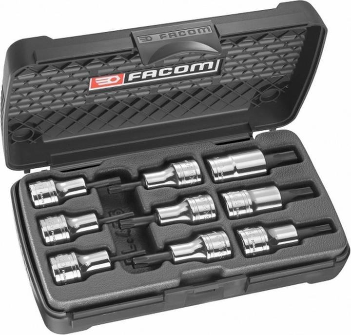 Actual product image Facom Box with socket spanner set, Torx 1/2 TX20 - 60 (T 30, T60, T 27H, T 20, T 25, T 45, T 55, T 50, T 40)