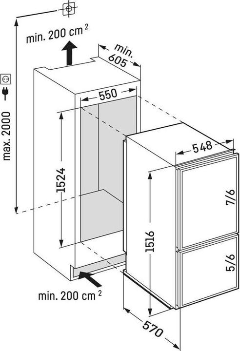 Produktbild Liebherr Liebherr-Kühl-Gefrierkombination-ECc 2866-26-091597351 (237 l)