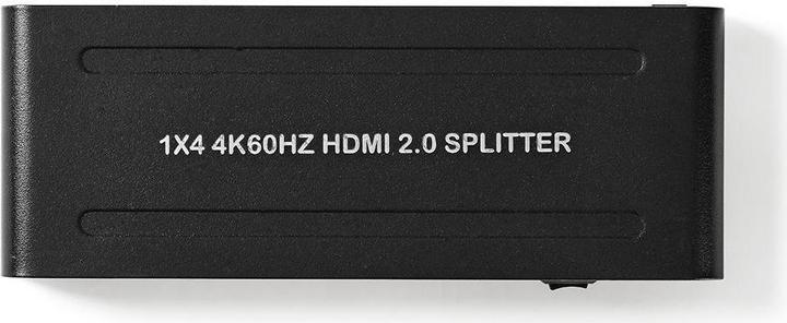 Actual product image Nedis VSPL3474AT. Video port type: HDMI, User output: 4x HDMI. Product colour: Black, HD type: 4K Ultra