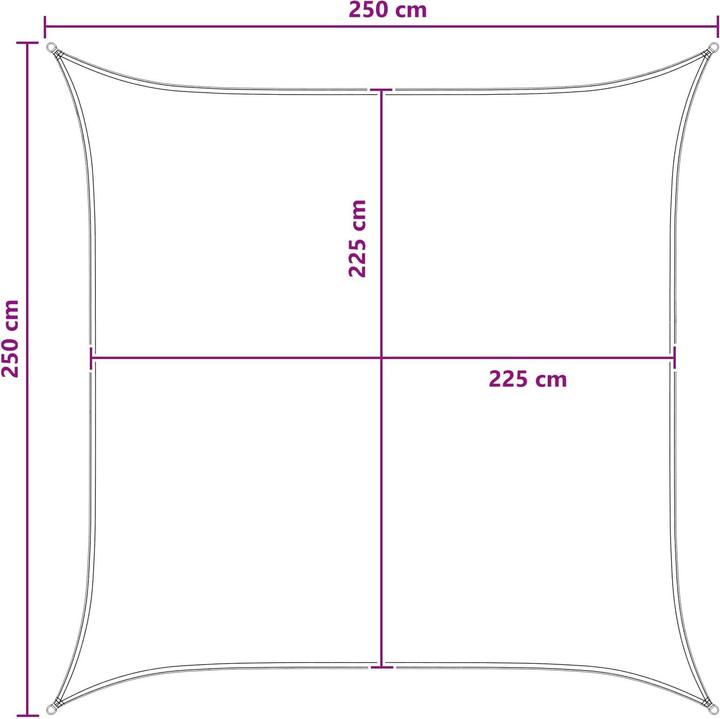 Produktbild vidaXL Sonnensegel (250 x 250 cm)