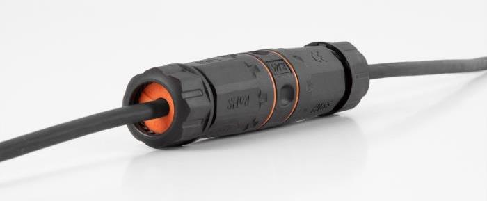 Actual product image Delock Cable connector LSA to LSA Cat.6A IP68 waterproof black