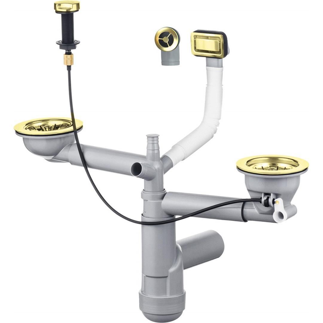 No Name, Siphon, Siphon für 1 5- und 2-Becken-Granitspüle - Space-Saver