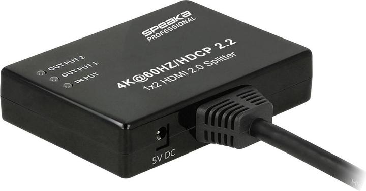 Actual product image SpeaKa Professional 1x2 HDMI Splitter