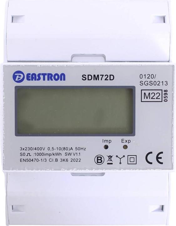Counttec SDM72D Drehstromzähler digital 80 A MID-konform: Ja 1 St.