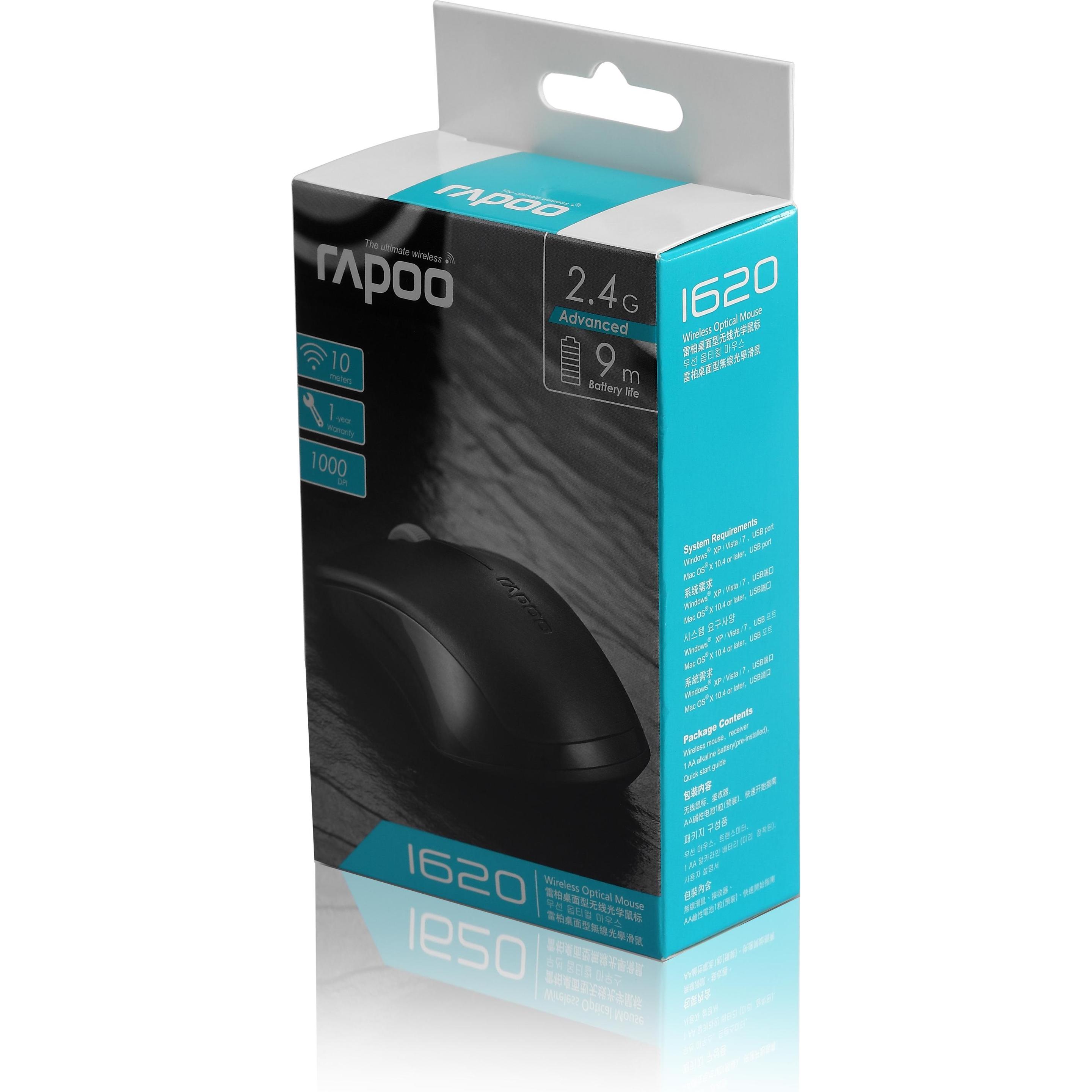 Thumbnail - Rapoo 1620 (Kabellos), Maus, Schwarz