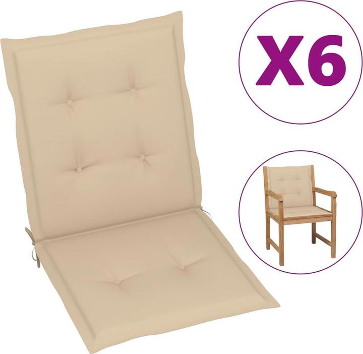 Produktbild vidaXL Gartenstuhlauflage für Niedriglehner (100 x 50 cm)