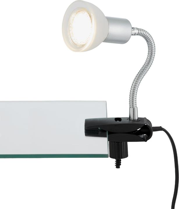 Briloner LED Klemmleuchte, titanfarbig-weiss, 1xLED/GU10/3W (250 lm, GU10)