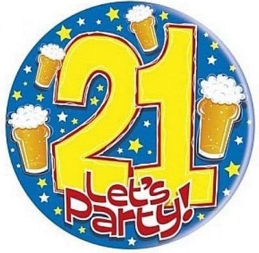 Produktbild Generic Abzeichen Let's Party 21. Geburtstag