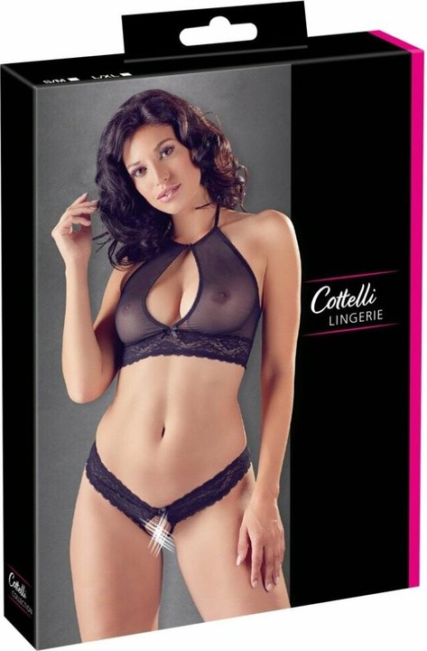Actual product image Cottelli Collection Sexy sheer crotchless (S/M)