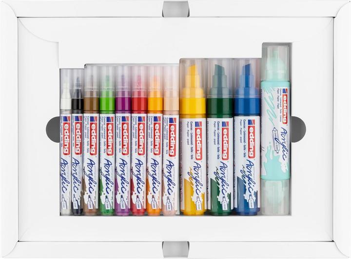 Produktbild Edding Acrylmarker Starter Set 12-teilig (Mehrfarbig, 10 mm, 12 x)
