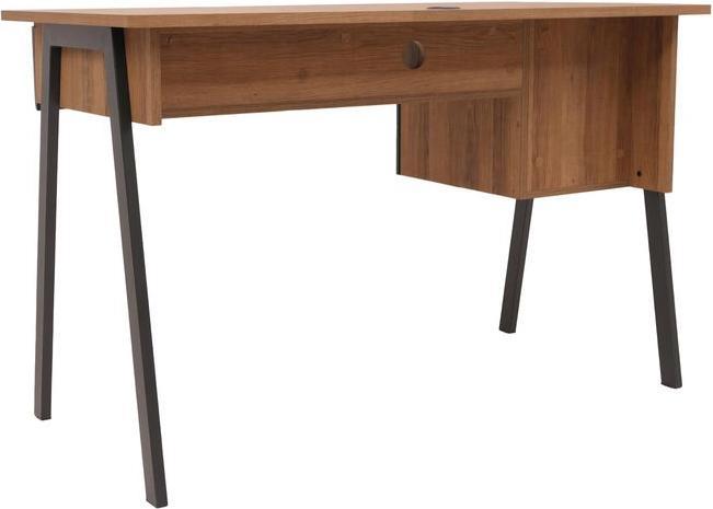 Produktbild Mendler Schreibtisch HWC-O40, MDF Metall Melamin 78x120x60cm – natur