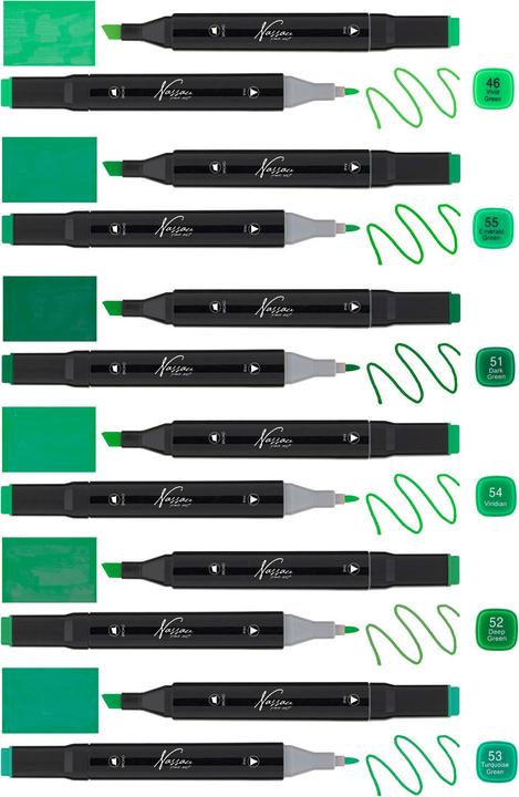 Produktbild Art Sensations Nassau Dual Tip Marker Grün, 6St.