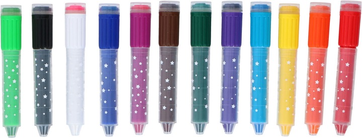 Actual product image Creative kids Wax crayon with stamp (Multicoloured, 12 x)