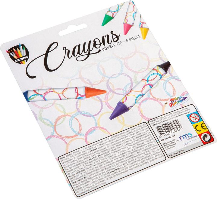 Image du produit Grafix Crayons de cire à double pointe, 6 pièces (6x)
