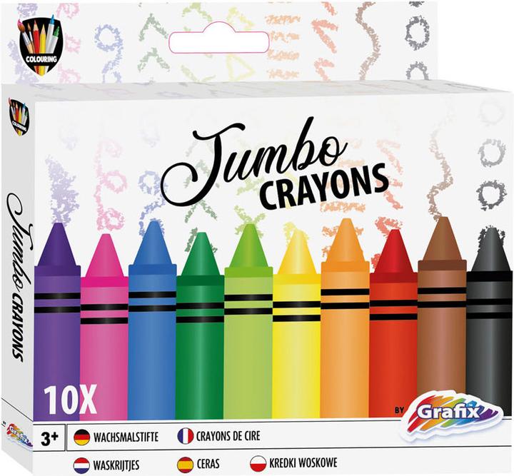 Grafix Jumbo Crayons de couleur Artiste, 10 pcs. (10 x)