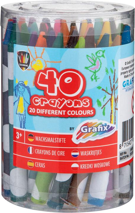 Grafix Crayons de cire, 40 pcs. (40x)