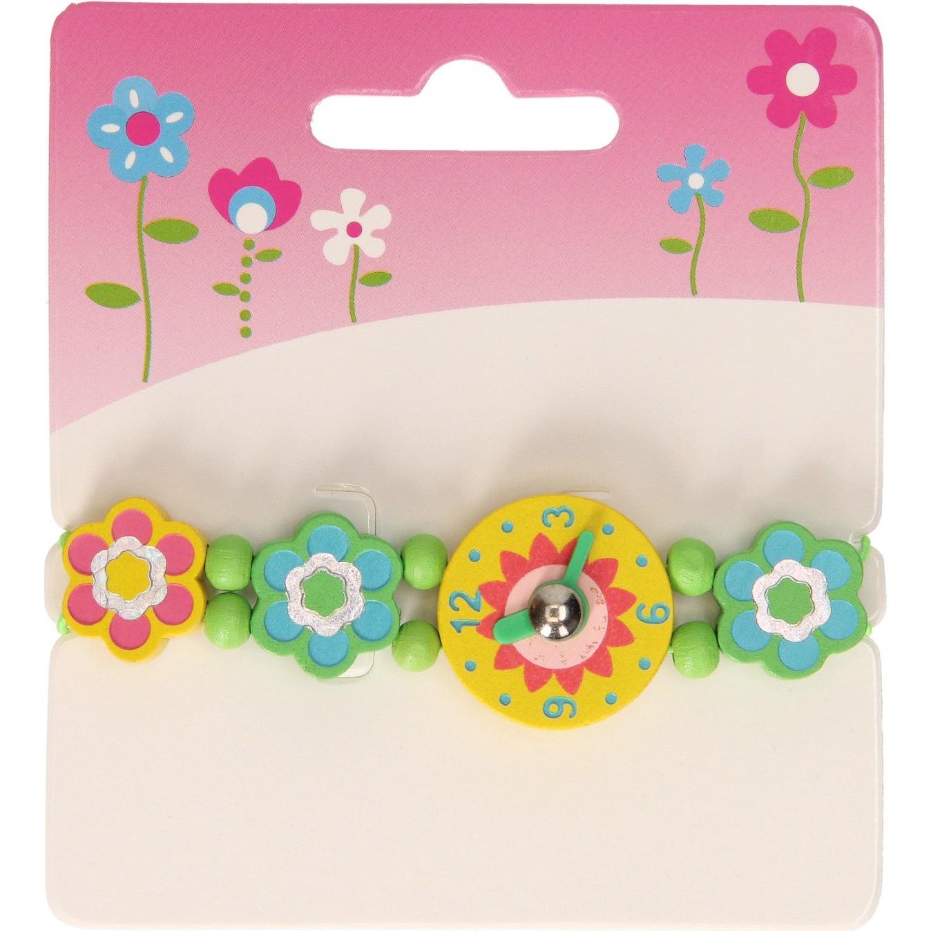 Thumbnail - Armbanduhr, Uhr Holz Blume