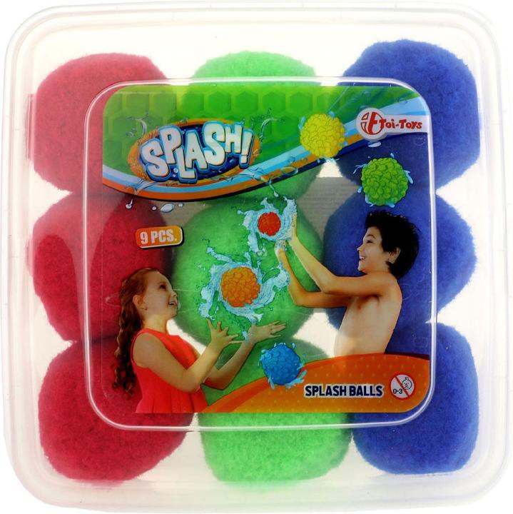 Actual product image Toi-Toys Reusable water balloons Splash - 9 piece water ball set in storage box - Ø 7 c (9 x)