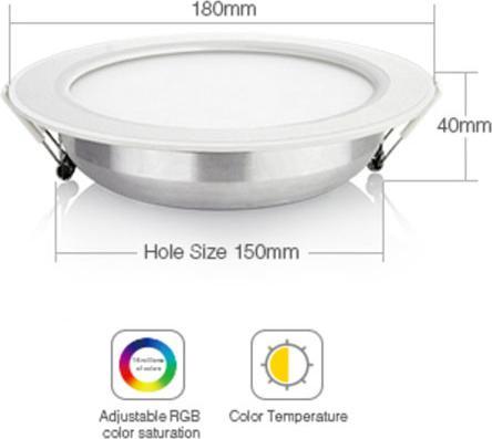 Produktbild Milight LED Einbauspot Smart 12W RGB+KW/WW 1100lm (1100 lm)