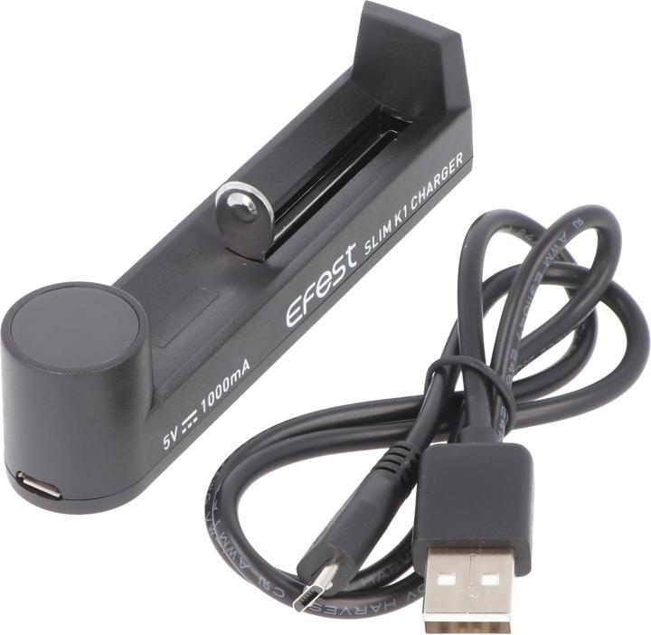 Actual product image Efest K1 Slim Battery Charger (1 pcs., Rechargeable battery)