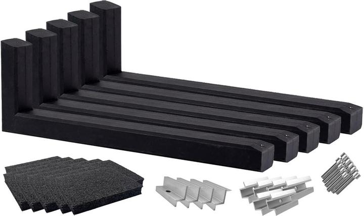 Image du produit Wattstone Toit plat à élévation PV pour 4 modules solaires Socle en béton 15° Tapis de protection de bâtiment (Matériel de montage du système solaire)