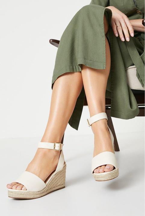 Actual product image Dorothy Perkins Womens/Ladies Rebekah Peep Toe Wide Wedge Sandals (40)