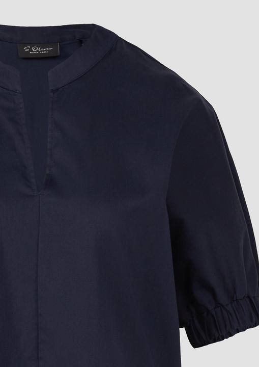 Produktbild S.Oliver Bluse Popeline-Bluse mit überschnittener Schulter und Tunika-Ausschnitt (36)