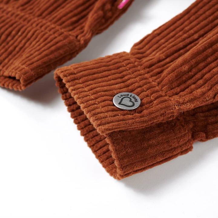 Produktbild VidaXL Kinderjacke Cord Cognac 140,Aussenmaterial: Cord (100 (140)