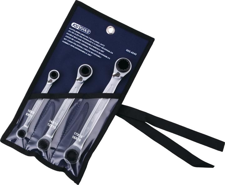 Image du produit KS Tools Jeu de clés mixtes à cliquet 4 en 1 GEARplus réversible (19 mm, 8 mm, 10 mm, 14 mm, 18 mm, 11 mm, 12 mm, 17 mm, 15 mm, 13 mm, 9 mm, 16 mm)