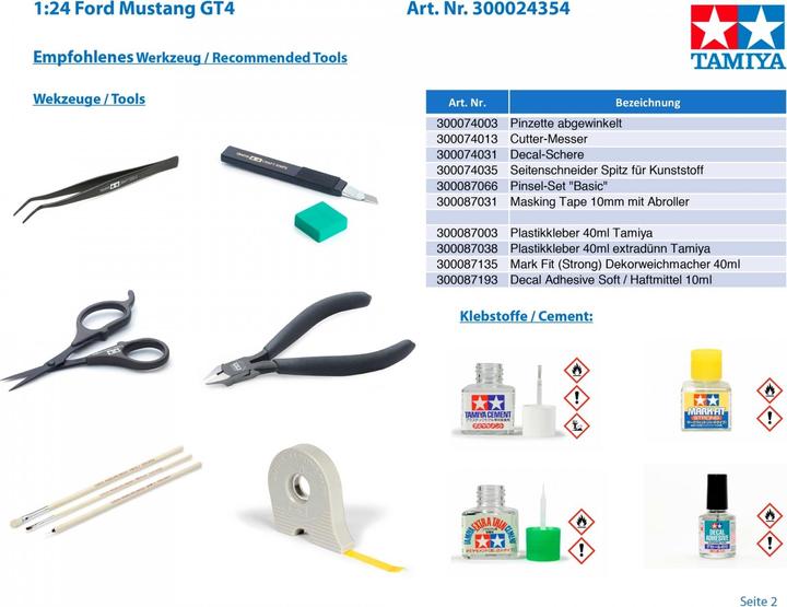 Produktbild Tamiya 1/24 Ford Mustang GT4