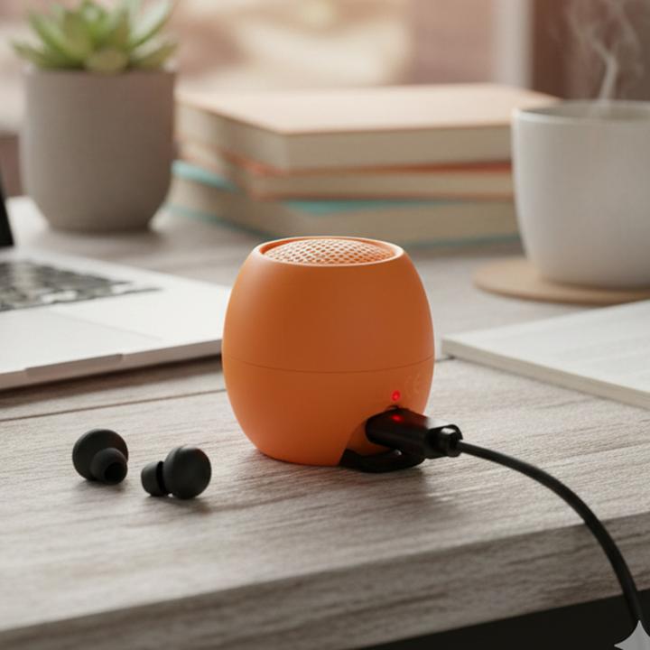 Produktbild Boompods Zero Bluetooth® Lautsprecher Freisprechfunktion, stossfest, Wasserfest Orange (5 h, Akkubetrieb)