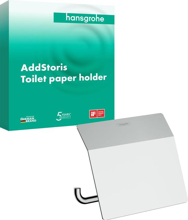 Produktbild hansgrohe AddStoris Papierrollenhalter, mit Deckel, chrom