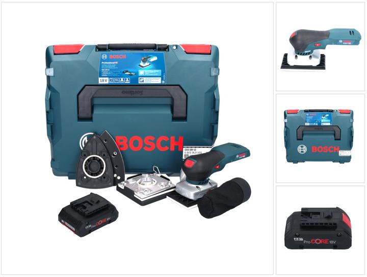 Produktbild Bosch Professional Bosch GSS 18V-13 Akku Schwingschleifer 18 V + 1x ProCORE Akku 4,0 Ah + L-BOXX - ohne LadegerÃ¤t (Schwingschleifer)