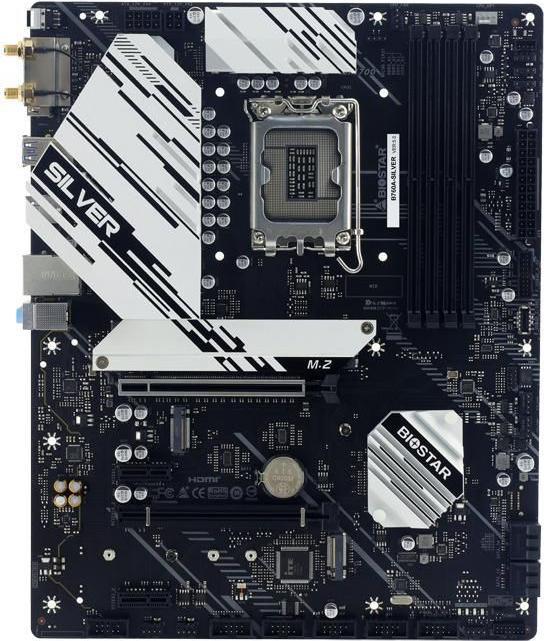 Actual product image Biostar MB B760A-Silver (B760,S1700,ATX,Intel) (LGA 1700, Intel B760, ATX)