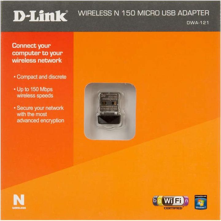Produktbild D-Link DWA-121 WLAN-Adapter USB (USB)