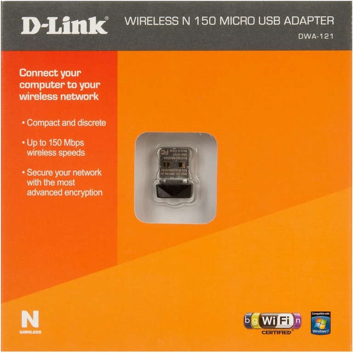 Produktbild D-Link DWA-121 WLAN-Adapter USB (USB)