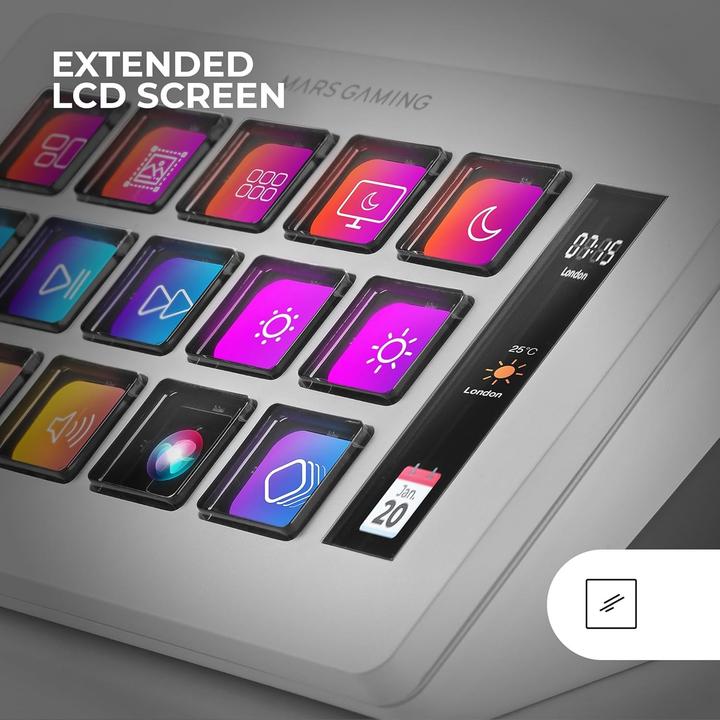 Image du produit Mars Gaming Console De Streaming Deck Slim Msd-One (Blanc) (Mac, Windows)