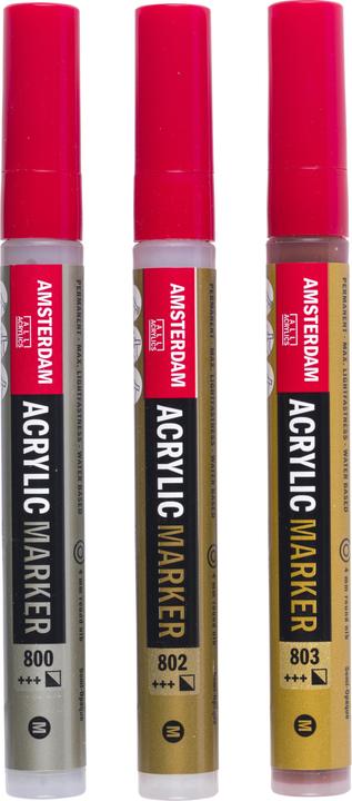 Produktbild Amsterdam Acrylmarker Metallic Set 3 Stück (3x)