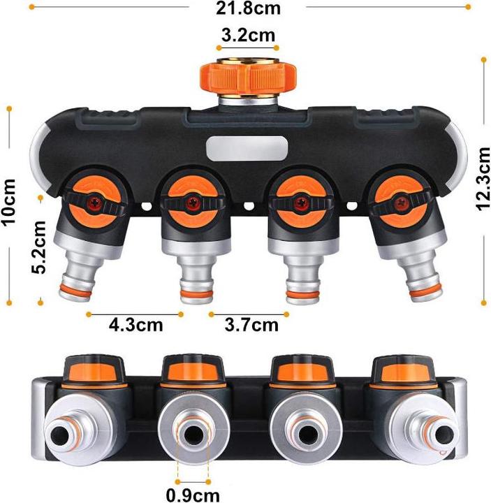 Produktbild Hermex 4-Wege-Wasserverteiler (4 Wege Verteiler, 19.05 mm)