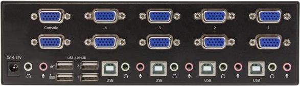 Produktbild StarTech 4 Port KVM Switch mit Dual-VGA und 4-fach USB Hub - USB 2.0